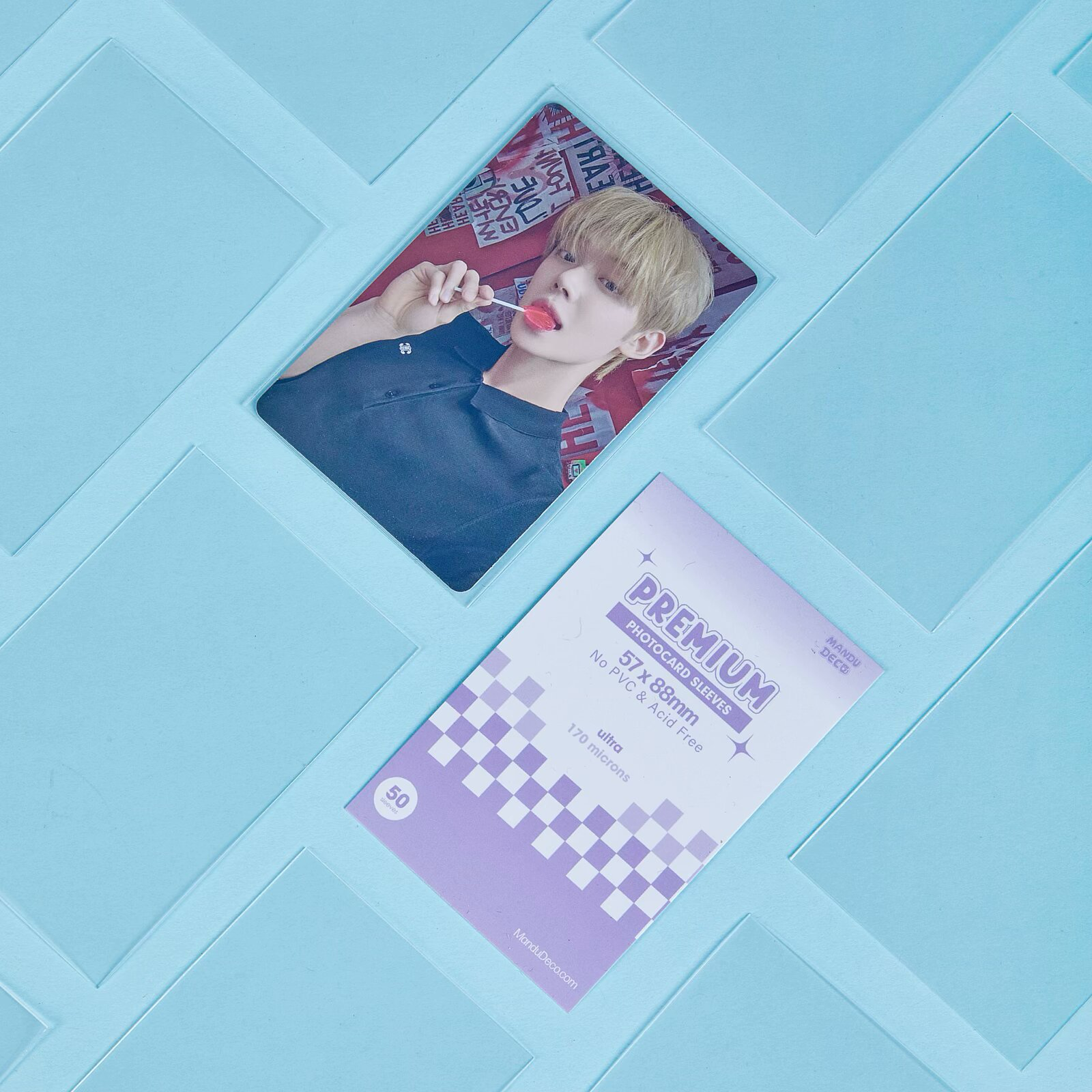 PREMIUM PHOTOCARD SLEEVES - PURPLE VERSION (57x88MM)