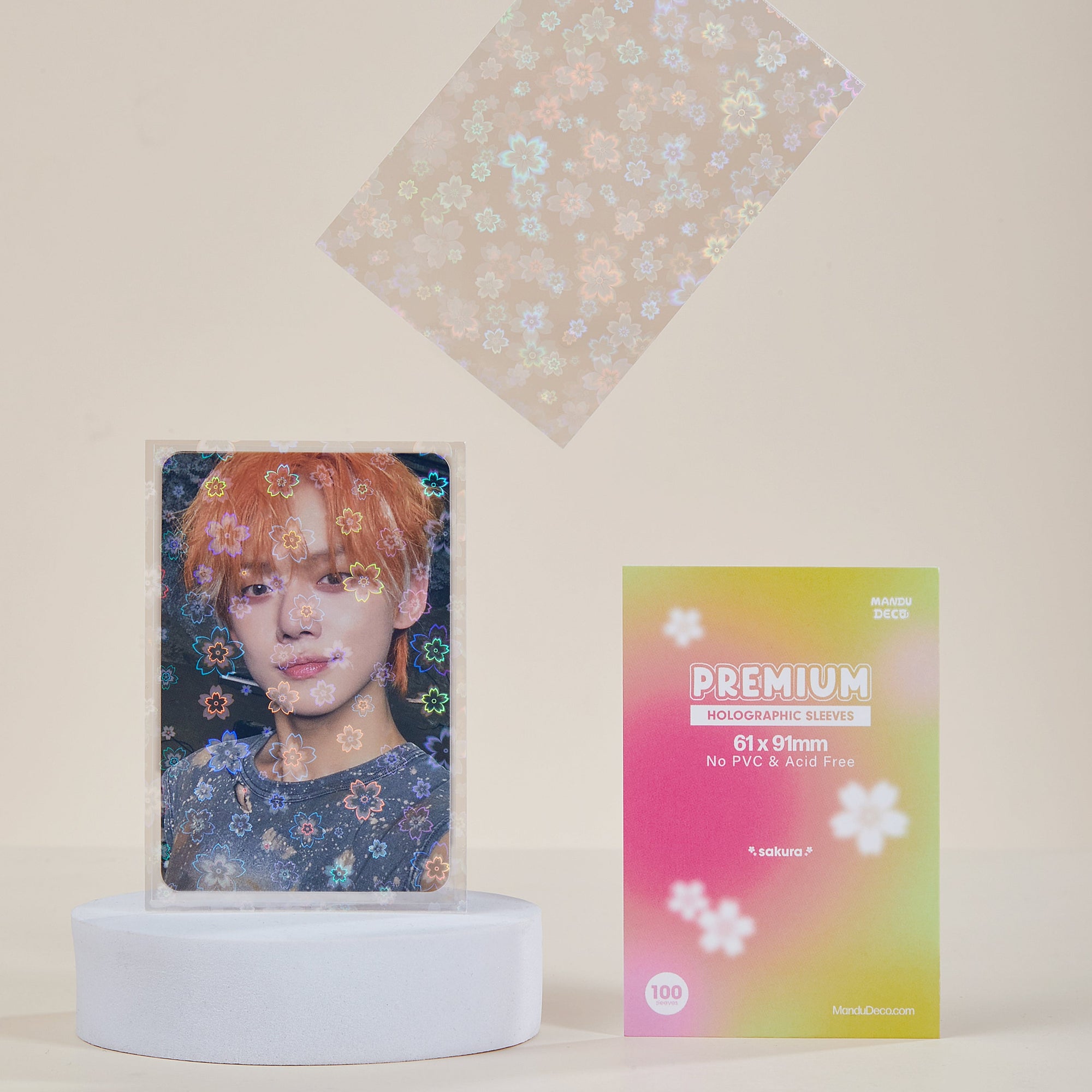 FUNDAS PARA TARJETAS FOTOGRÁFICAS HOLOGRAFICAS PREMIUM - VERSIÓN SAKURA