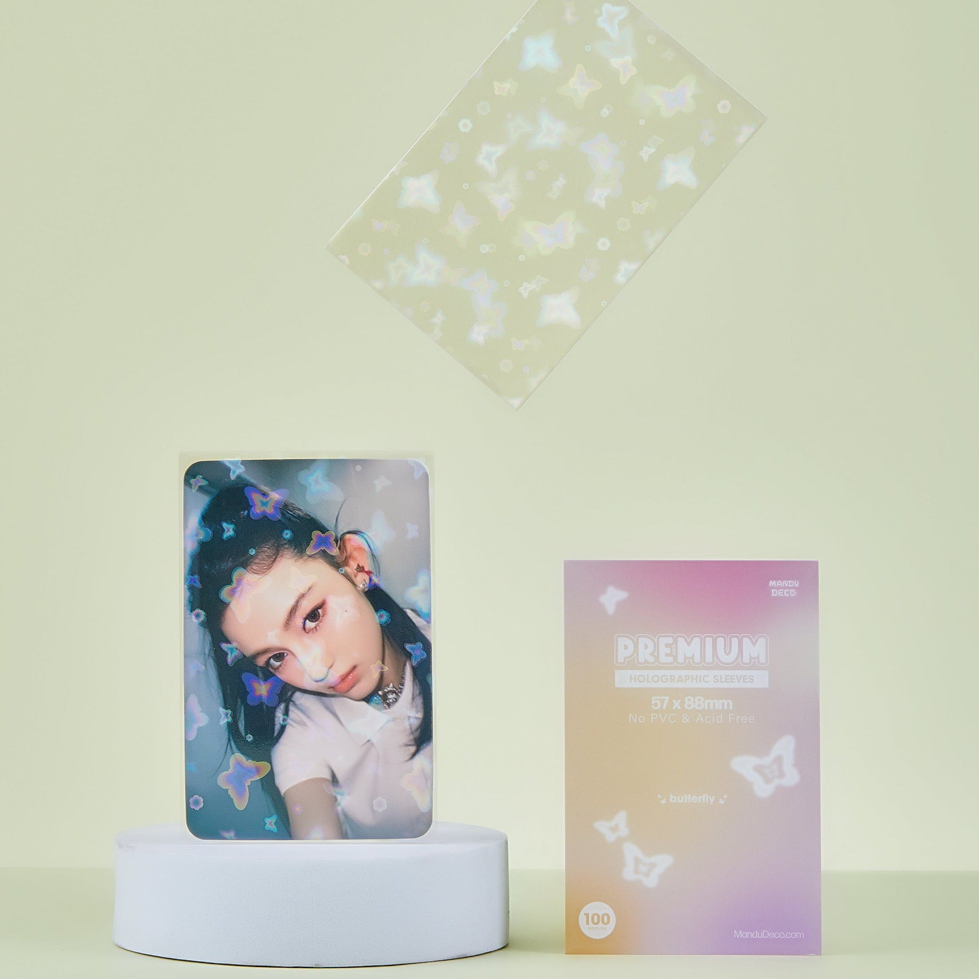 FUNDAS PARA TARJETAS FOTOGRÁFICAS HOLOGRÁFICAS PREMIUM - VERSIÓN MARIPOSA