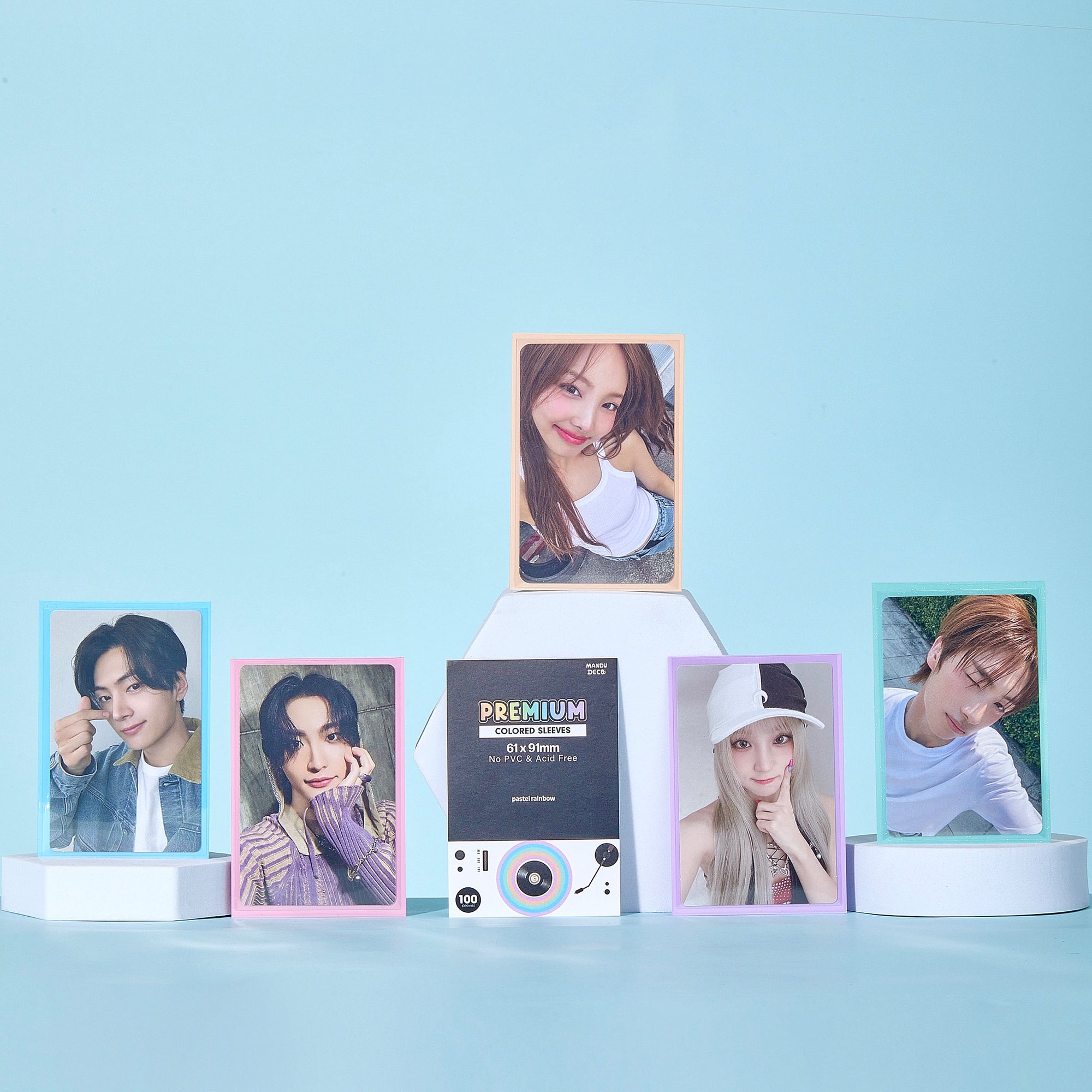 FUNDAS PARA TARJETAS FOTOGRÁFICAS DE COLORES - PAQUETE ARCOÍRIS PASTEL