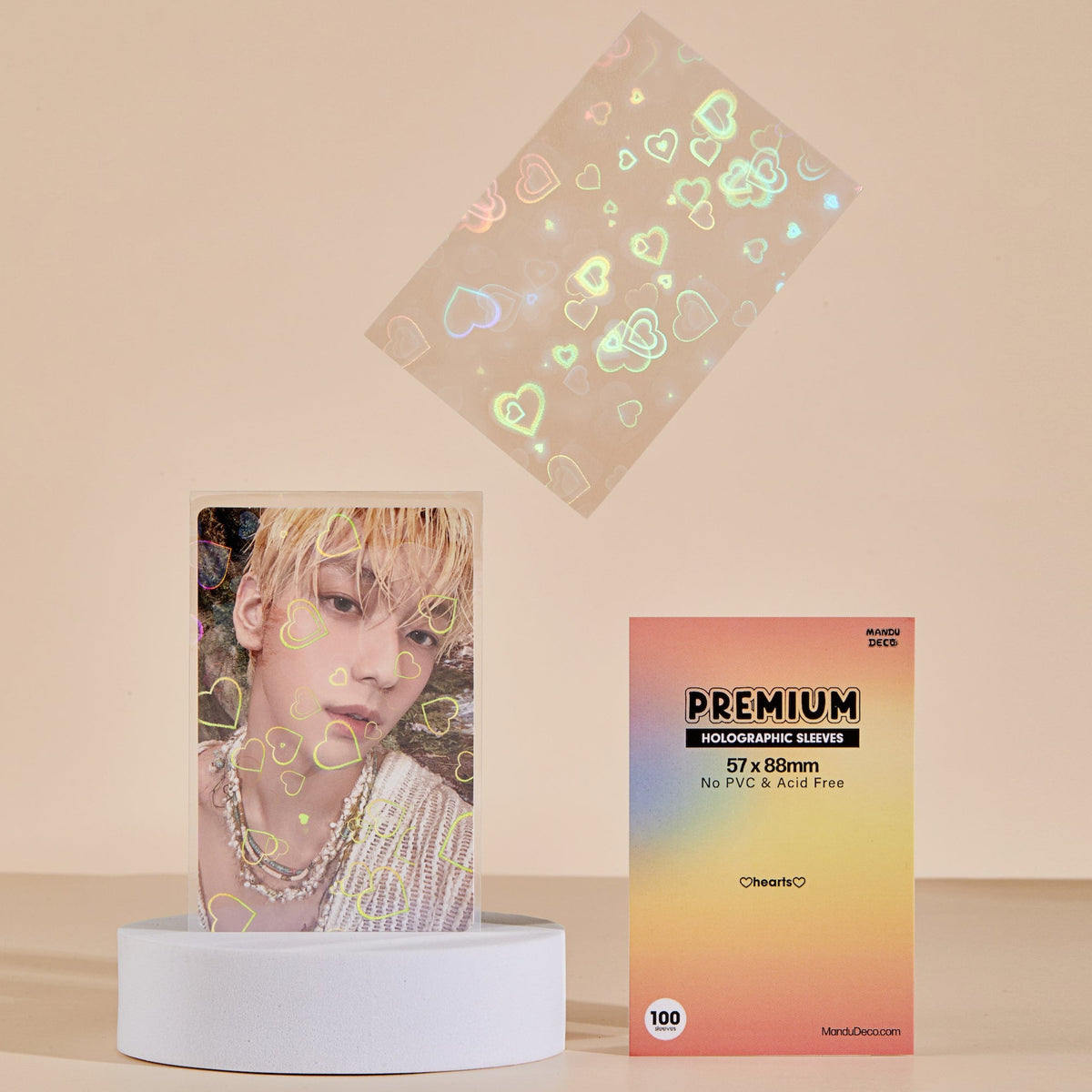 heart card sleeves PREMIUM HOLOGRAPHIC PHOTOCARD SLEEVES