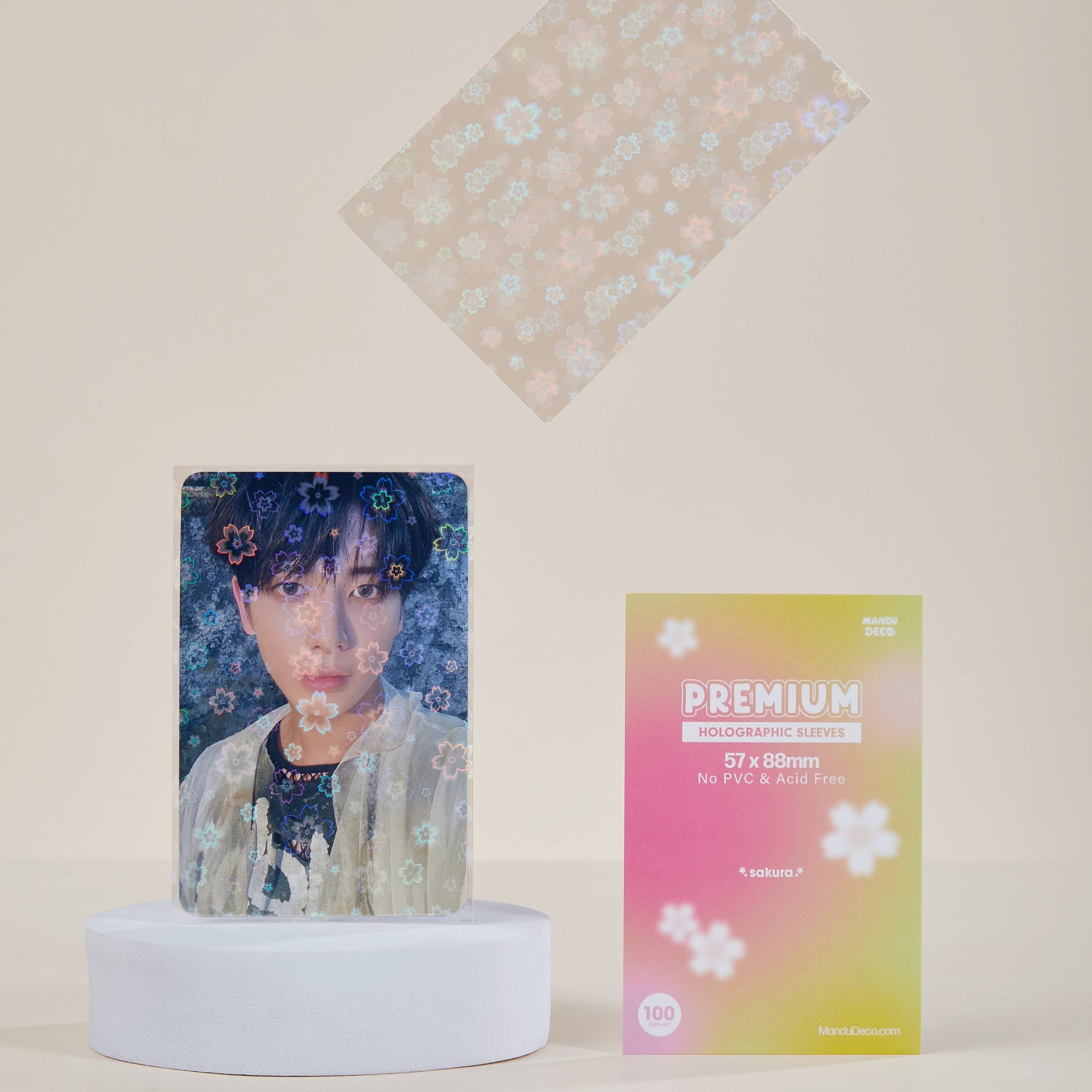 FUNDAS PARA TARJETAS FOTOGRÁFICAS HOLOGRAFICAS PREMIUM - VERSIÓN SAKURA