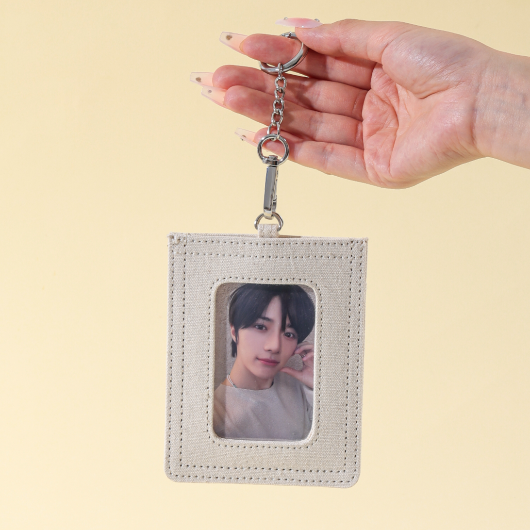 Porte-photocard Kpop Transparent Avec Chaîne - Support Pour Cartes Photo, Badges Et Cartes D'identité - étanche Et Anti-rayure