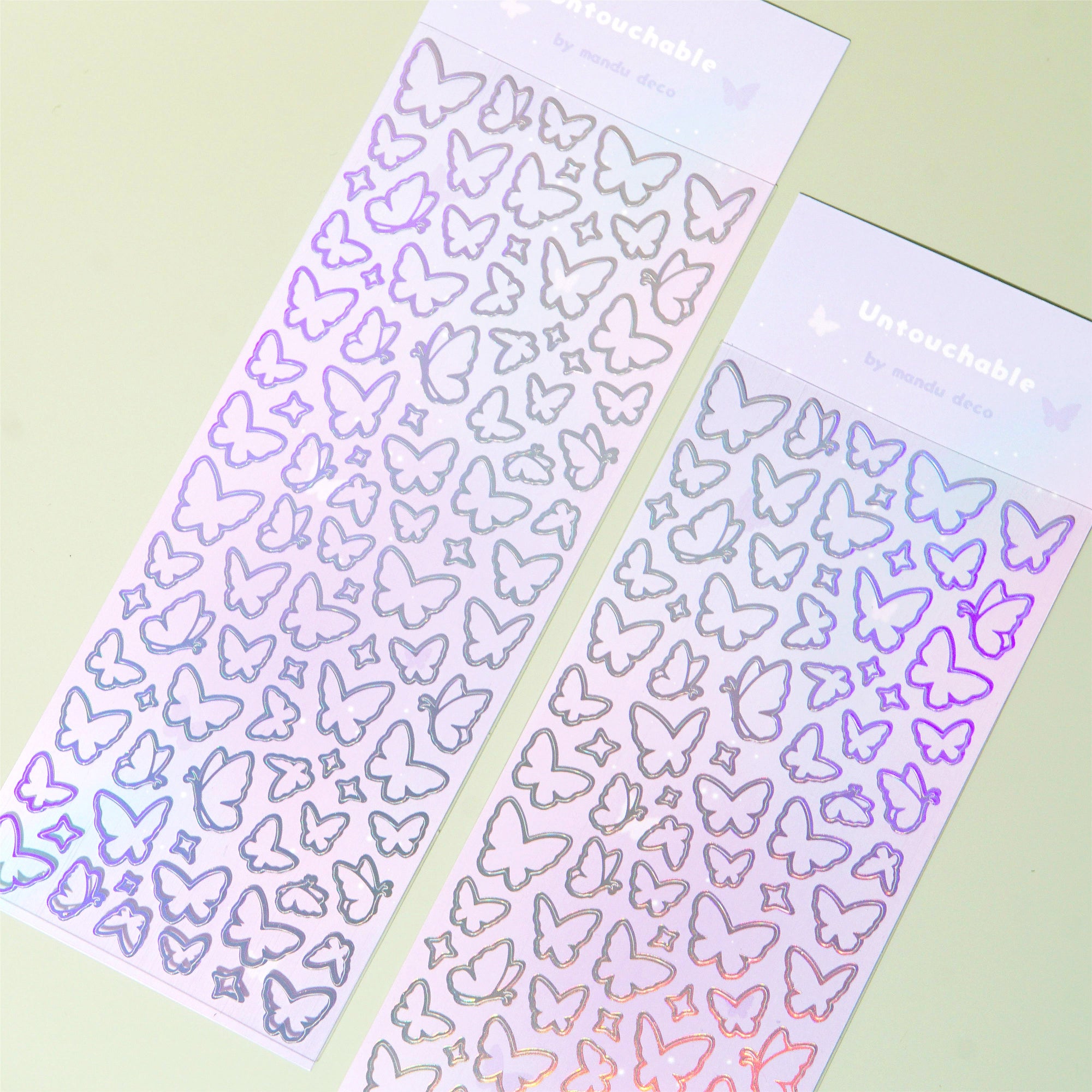 UNTOUCHABLE BUTTERFLY FOIL STICKERS