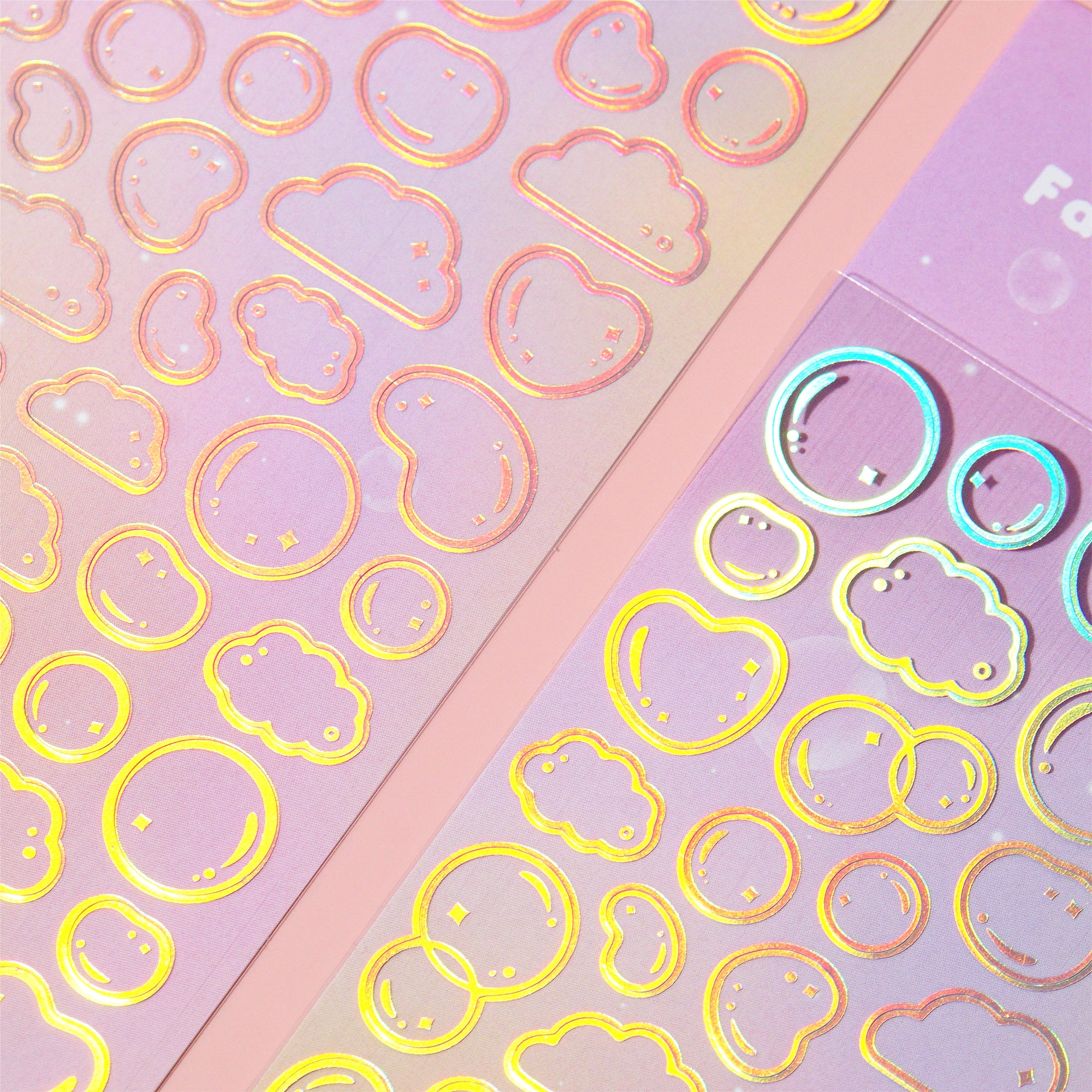 FALL IN LOVE AGAIN BUBBLE FOIL STICKERS