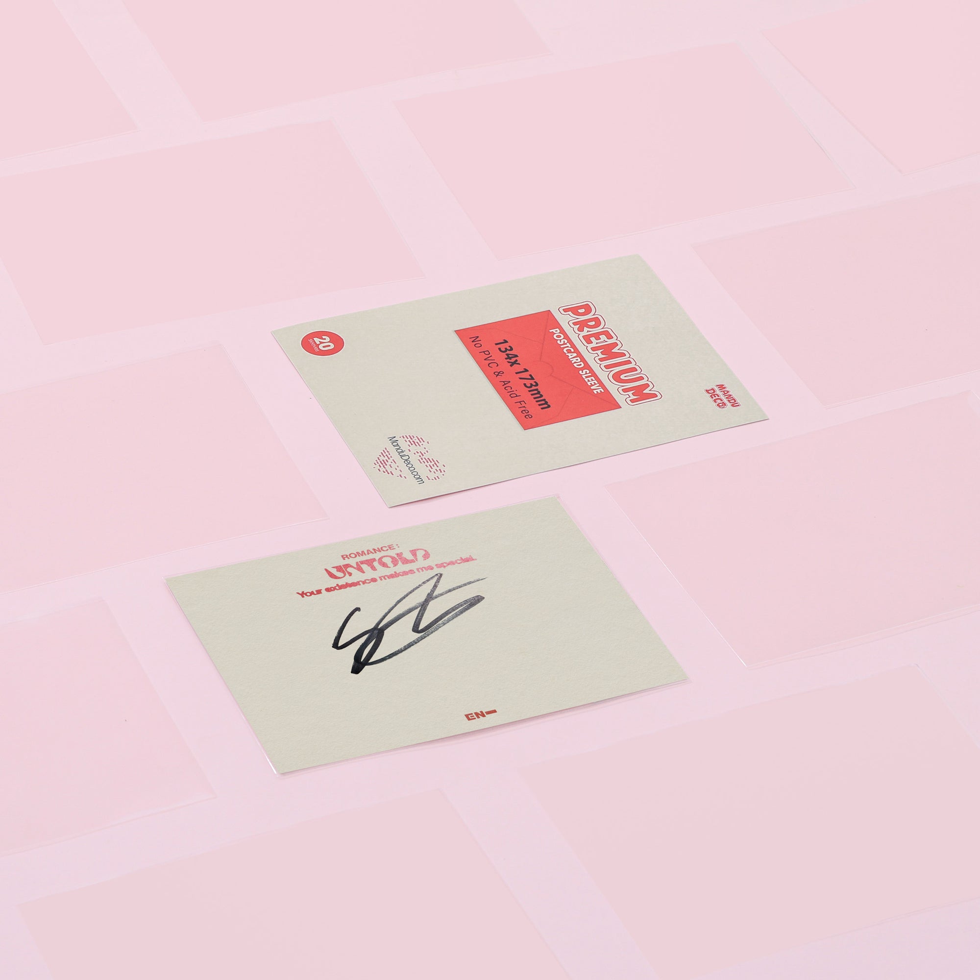 EDICIÓN LIMITADA: FUNDAS PREMIUM PARA POSTALES – VERSIÓN ROMANCE (134x174MM)
