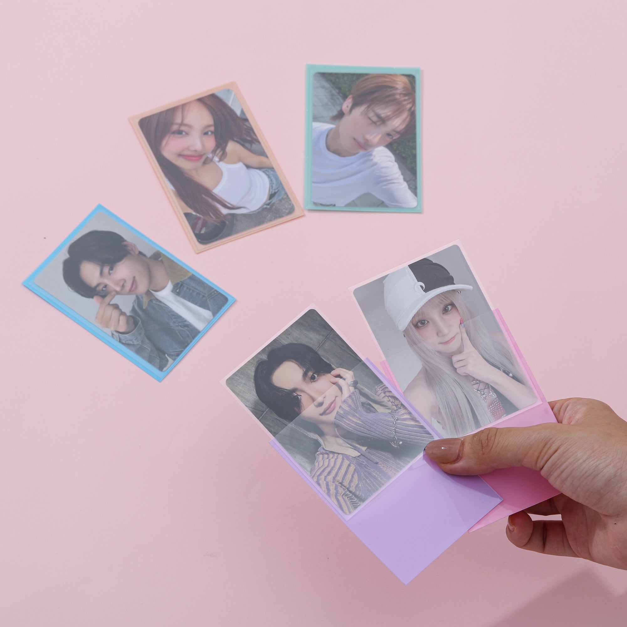 FUNDAS PARA TARJETAS FOTOGRÁFICAS DE COLORES - PAQUETE ARCOÍRIS PASTEL