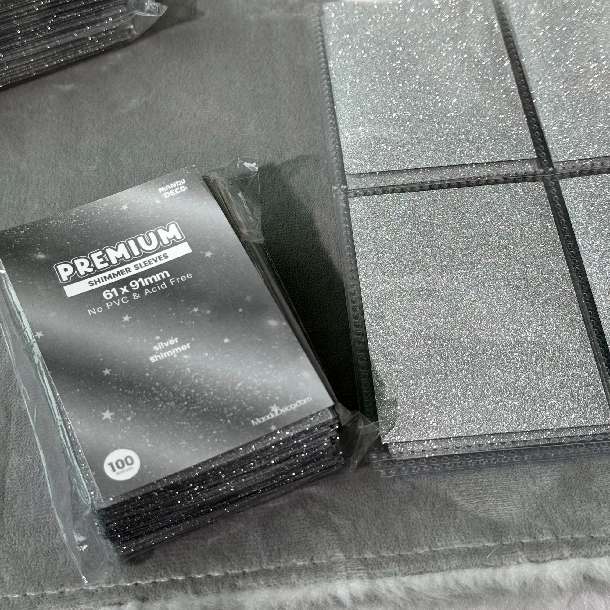 FUNDAS PARA TARJETAS FOTOGRÁFICAS PREMIUM SHIMMER - BRILLO PLATEADO