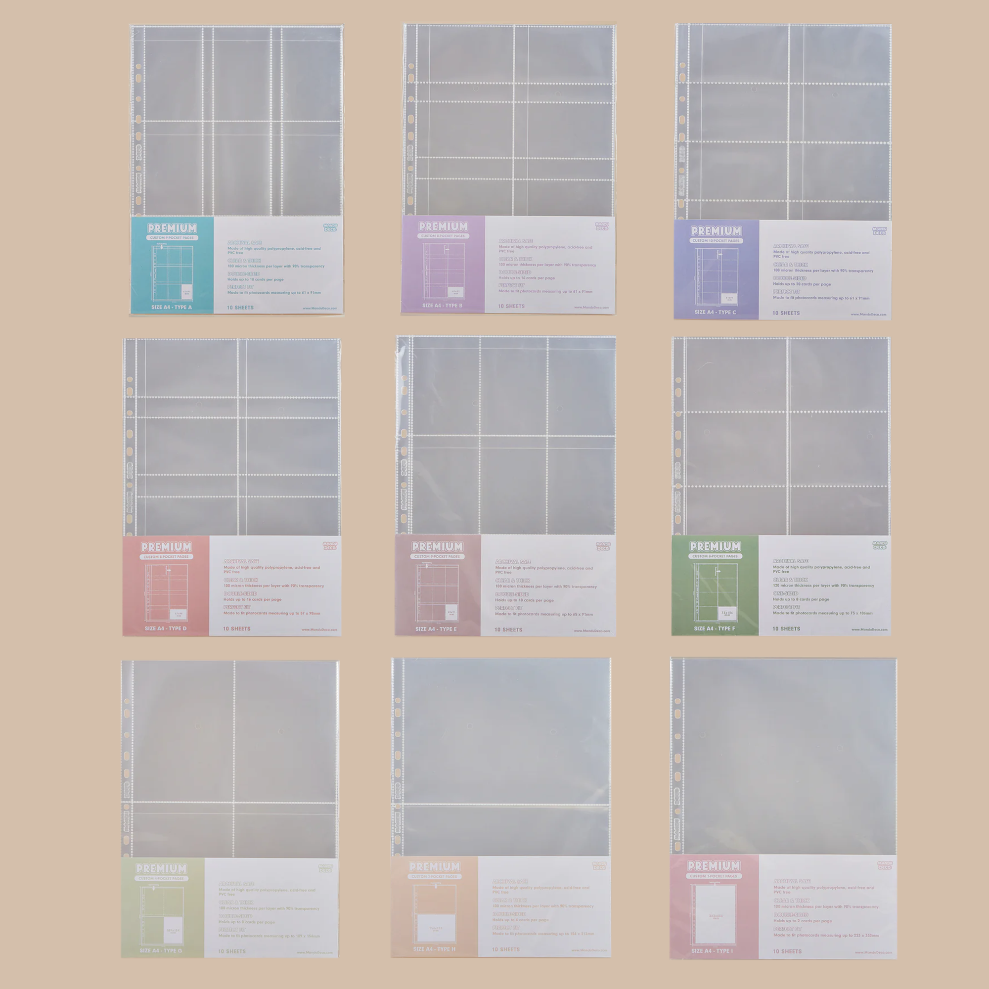 PAGES DE POCHE A4 PERSONNALISÉES