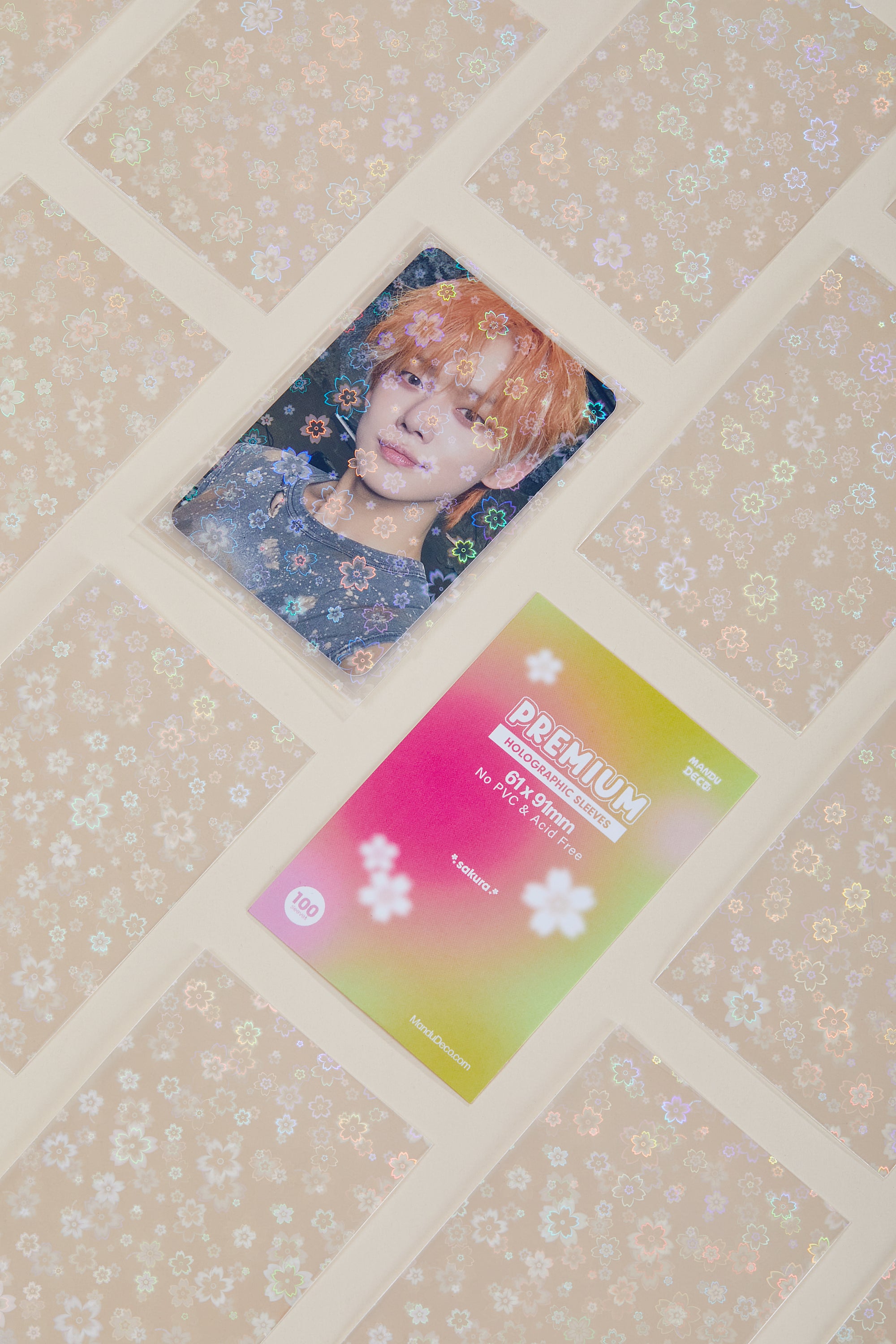 FUNDAS PARA TARJETAS FOTOGRÁFICAS HOLOGRAFICAS PREMIUM - VERSIÓN SAKURA
