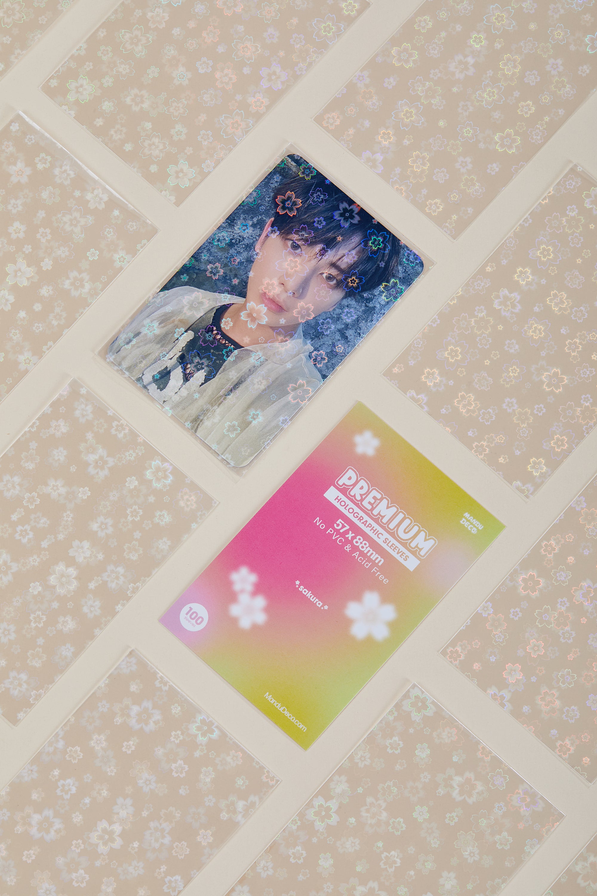 FUNDAS PARA TARJETAS FOTOGRÁFICAS HOLOGRAFICAS PREMIUM - VERSIÓN SAKURA