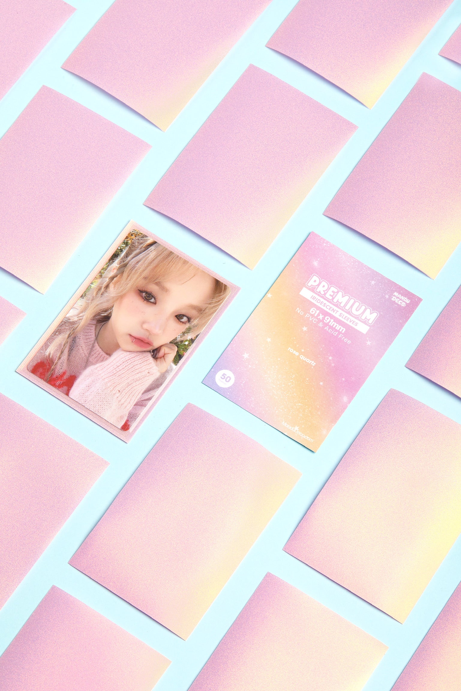 FUNDAS PARA TARJETAS FOTOGRÁFICAS IRIDISCENTES PREMIUM - CUARZO ROSA