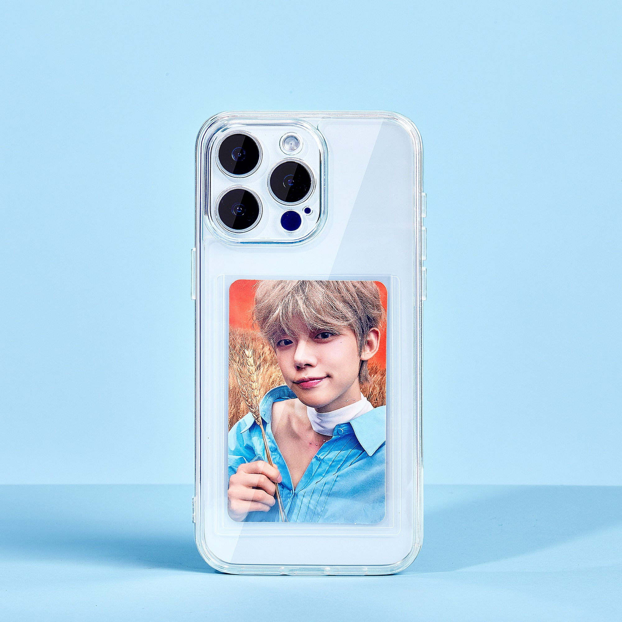 CLEAR PHONE CASE WITH PHOTOCARD INSERT