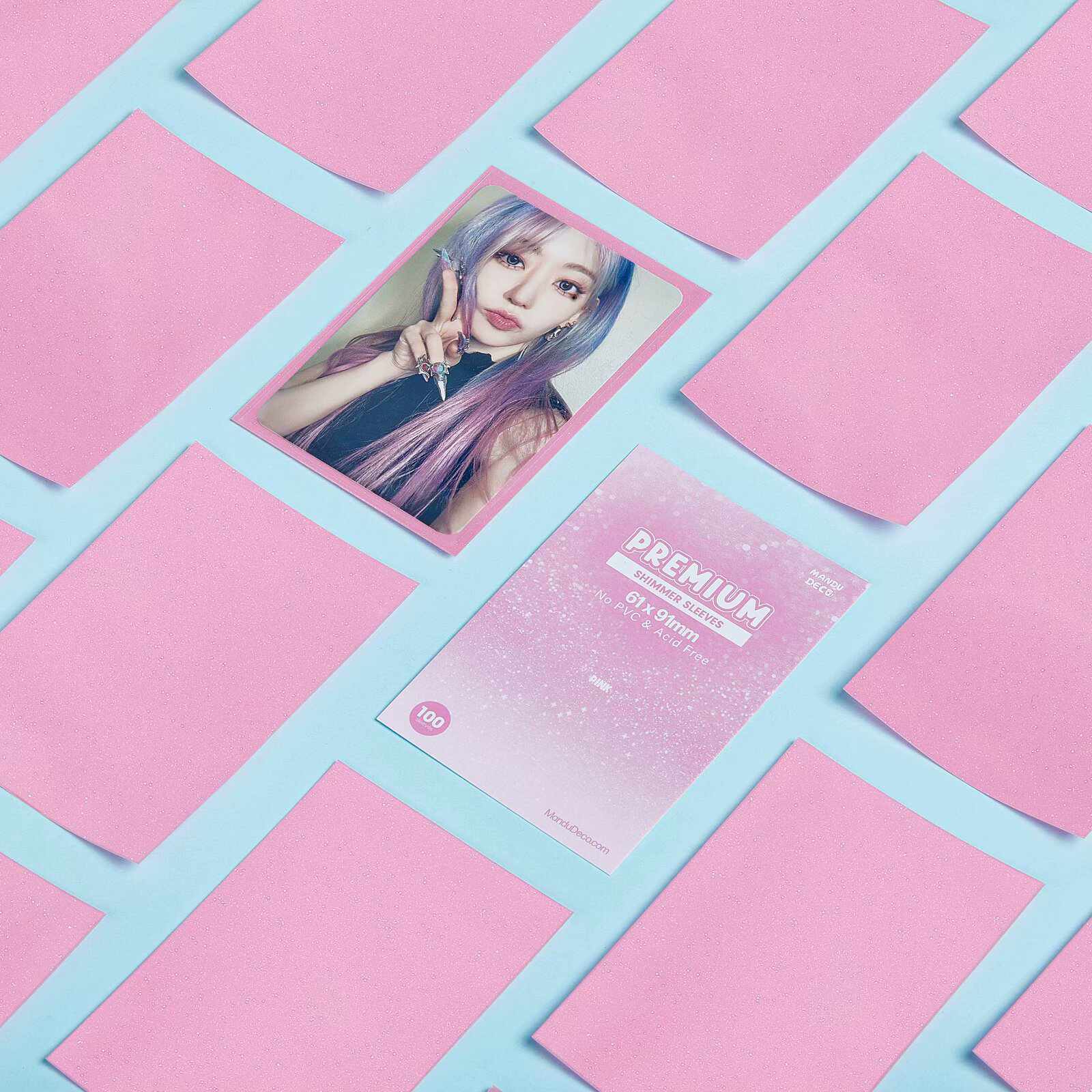 FUNDAS PARA TARJETAS FOTOGRÁFICAS PREMIUM SHIMMER - ROSA BRILLO