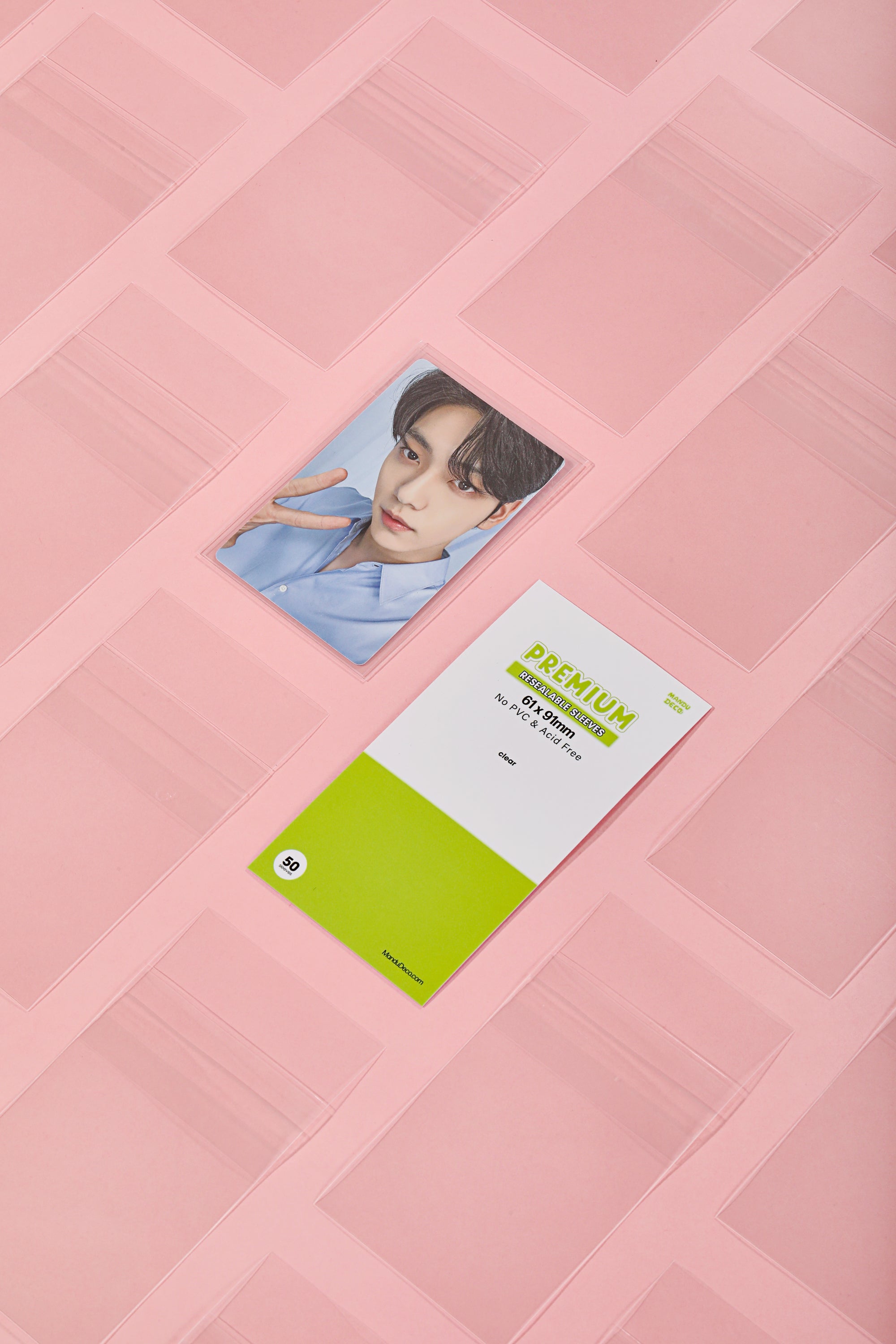 FUNDAS PREMIUM PARA TARJETAS FOTOGRÁFICAS RESELLABLES - VERSIÓN TRANSPARENTE (61x91MM)