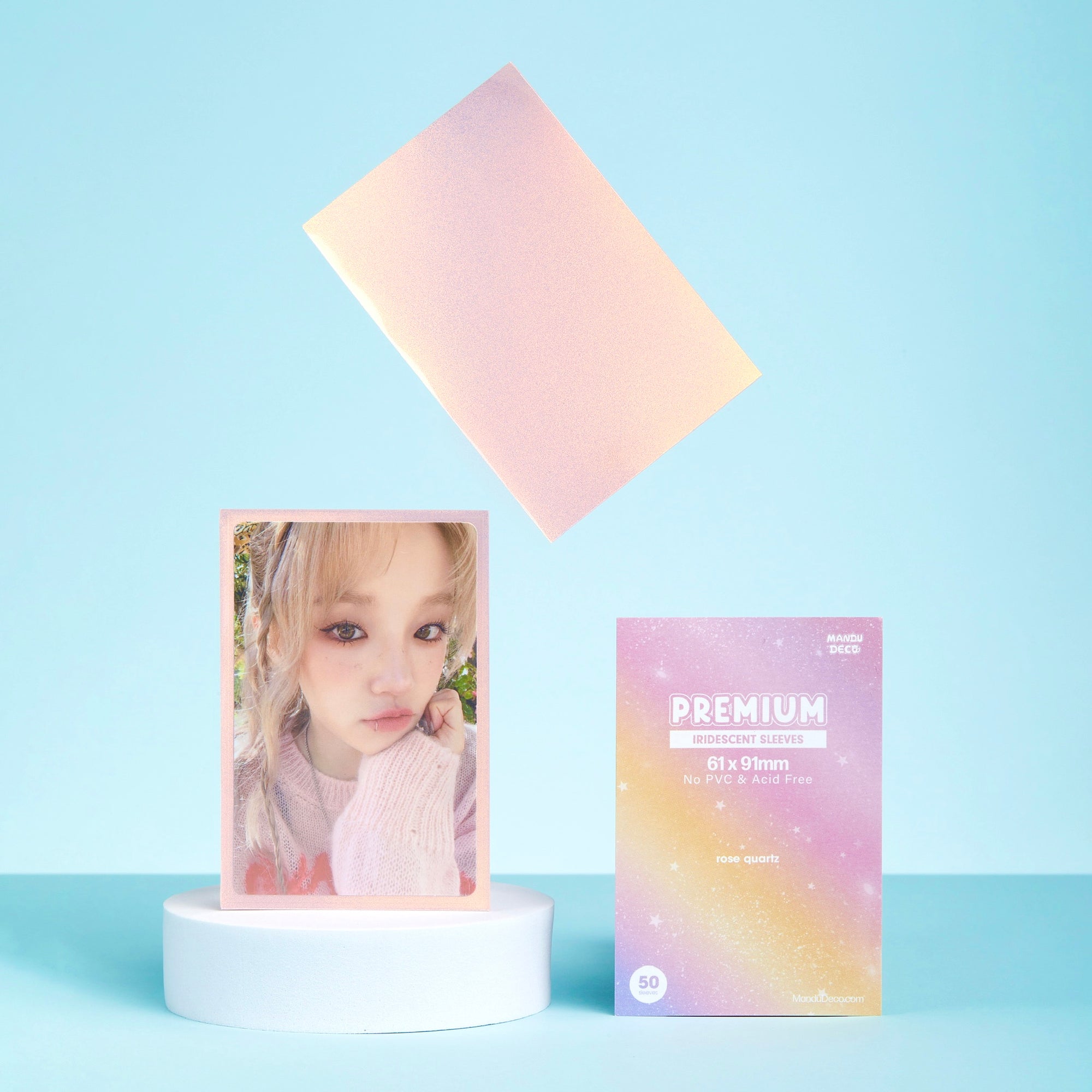 FUNDAS PARA TARJETAS FOTOGRÁFICAS IRIDISCENTES PREMIUM - CUARZO ROSA