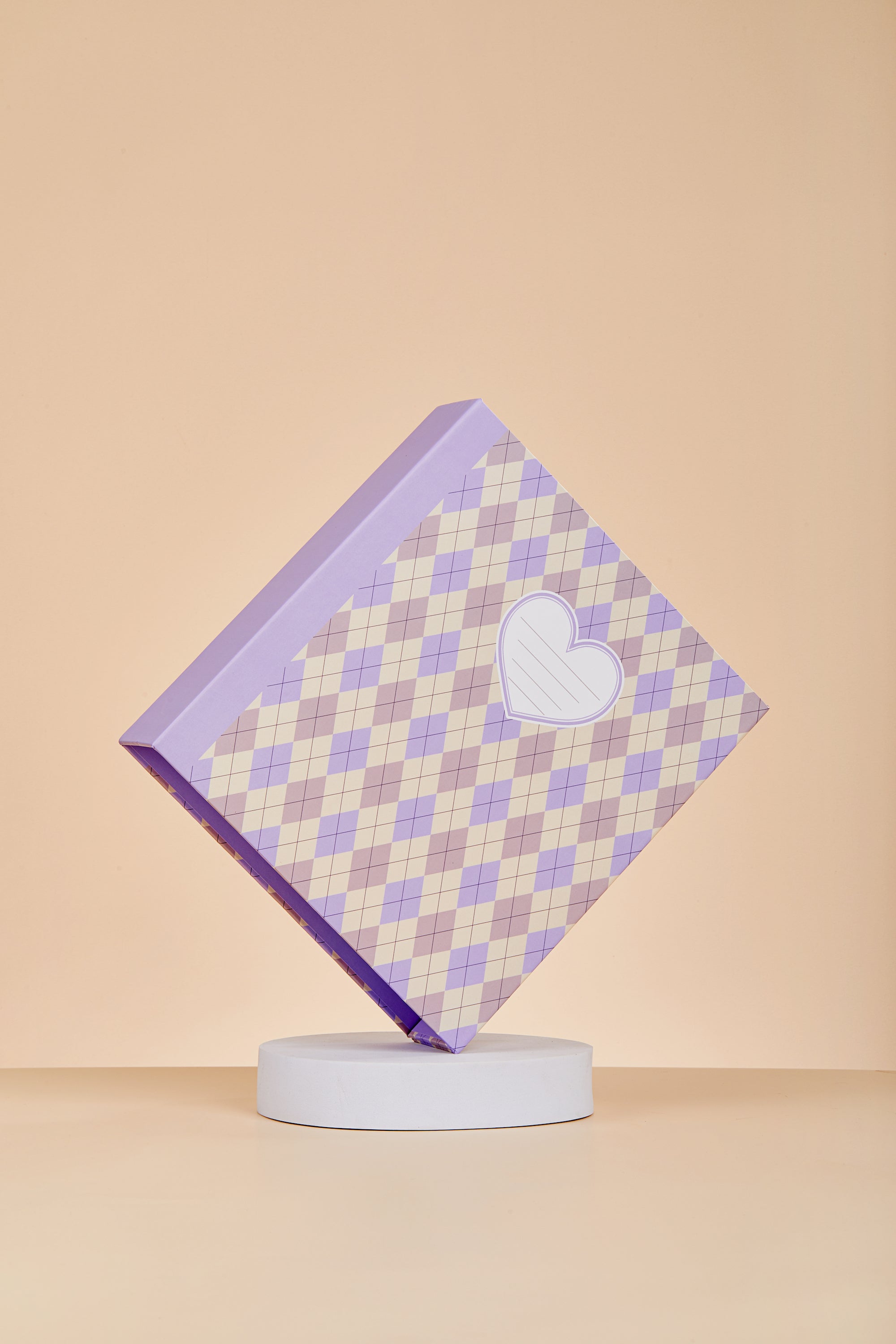Classeur à composition Argyle violet – A5