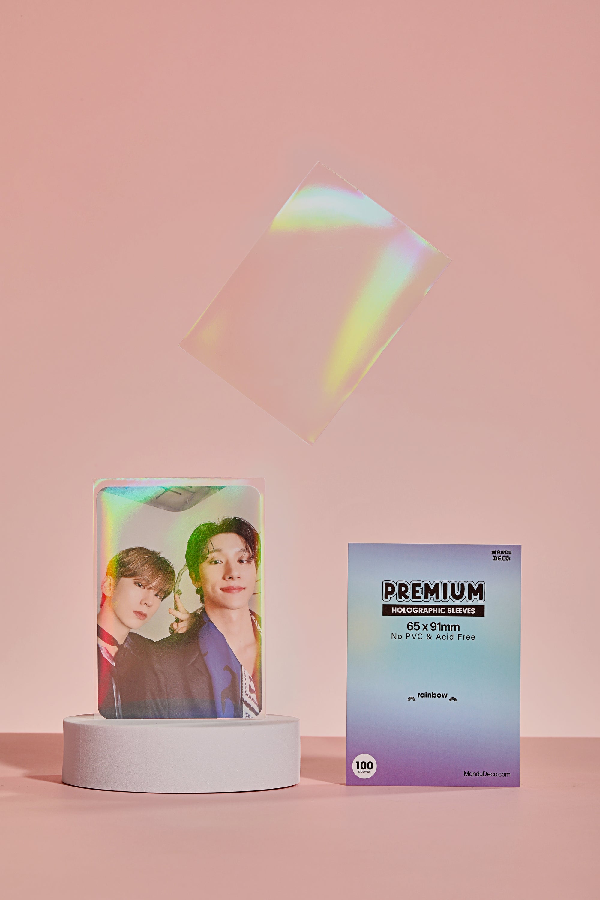 FUNDAS PARA TARJETAS FOTOGRÁFICAS HOLOGRAFICAS PREMIUM - VERSIÓN ARCO IRIS