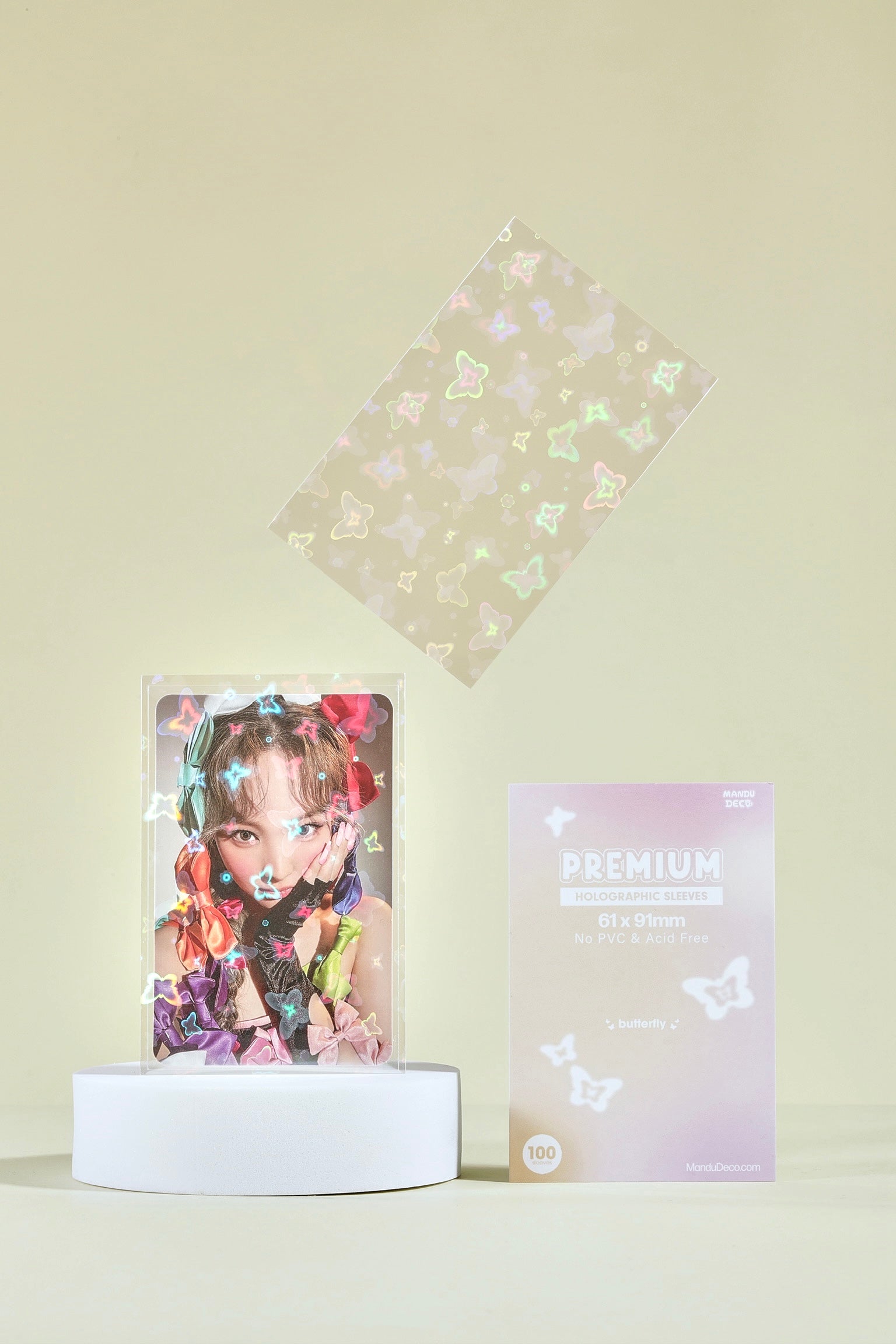 FUNDAS PARA TARJETAS FOTOGRÁFICAS HOLOGRÁFICAS PREMIUM - VERSIÓN MARIPOSA