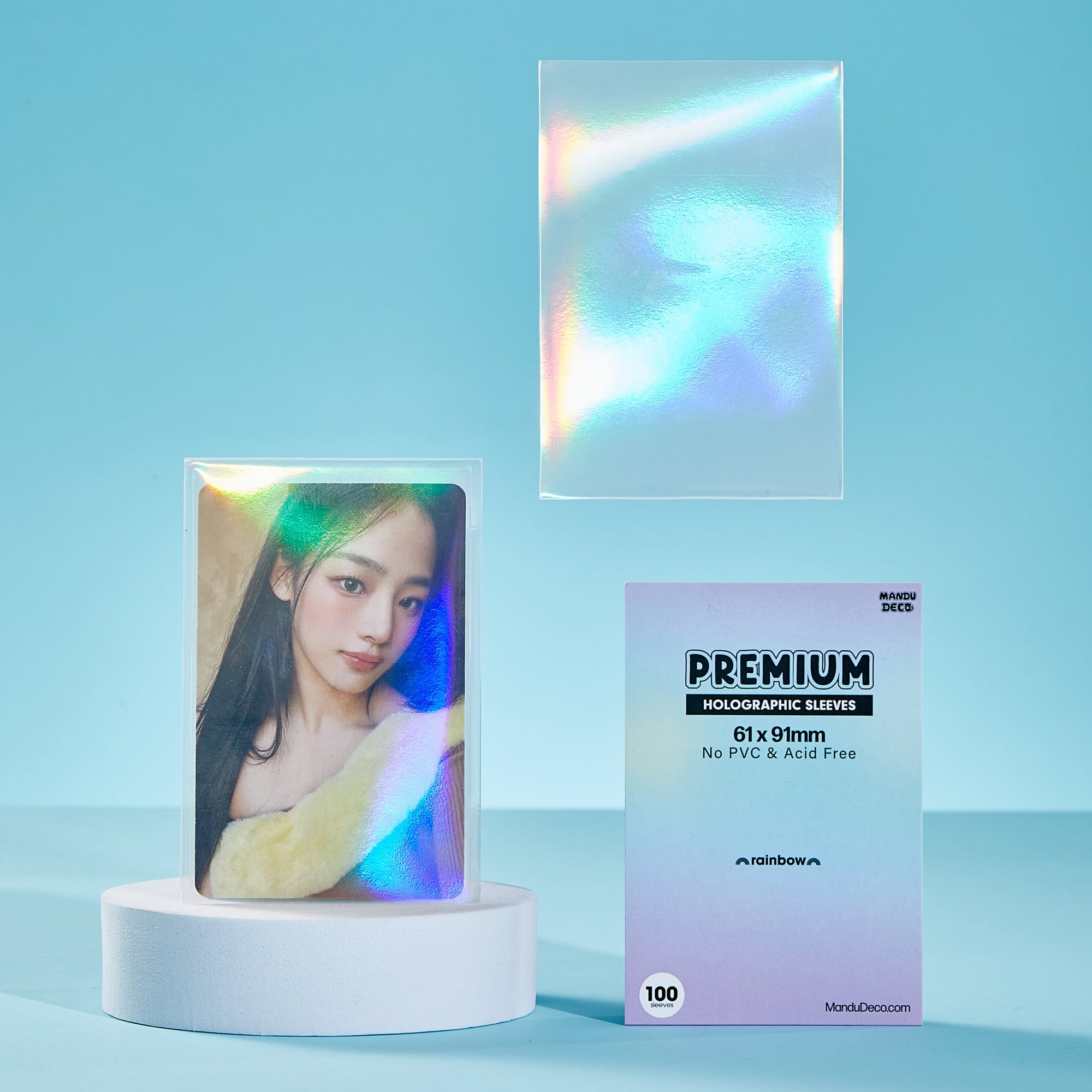 FUNDAS PARA TARJETAS FOTOGRÁFICAS HOLOGRAFICAS PREMIUM - VERSIÓN ARCO IRIS