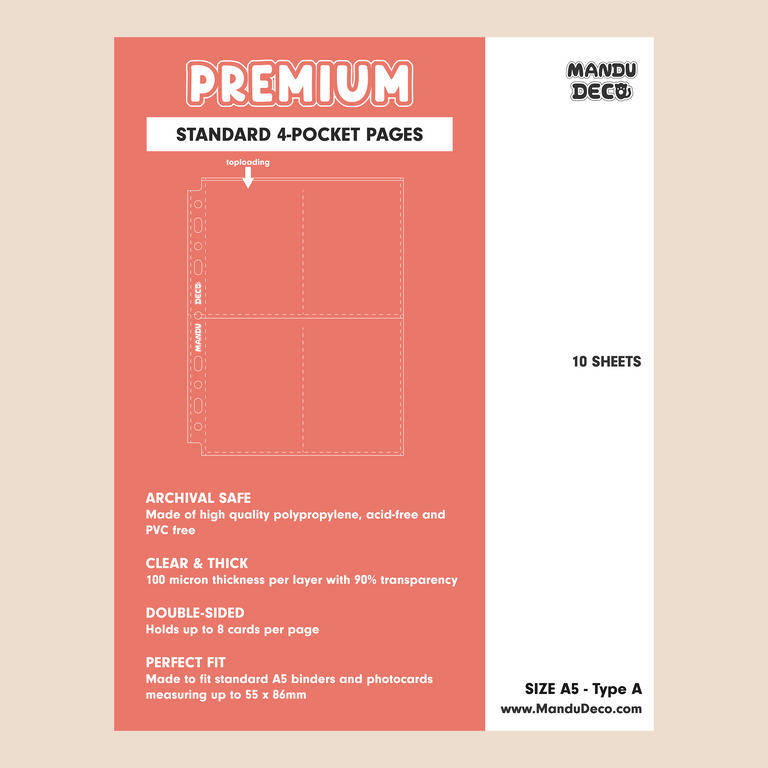 STANDARD A5 POCKET PAGES Mandu Deco