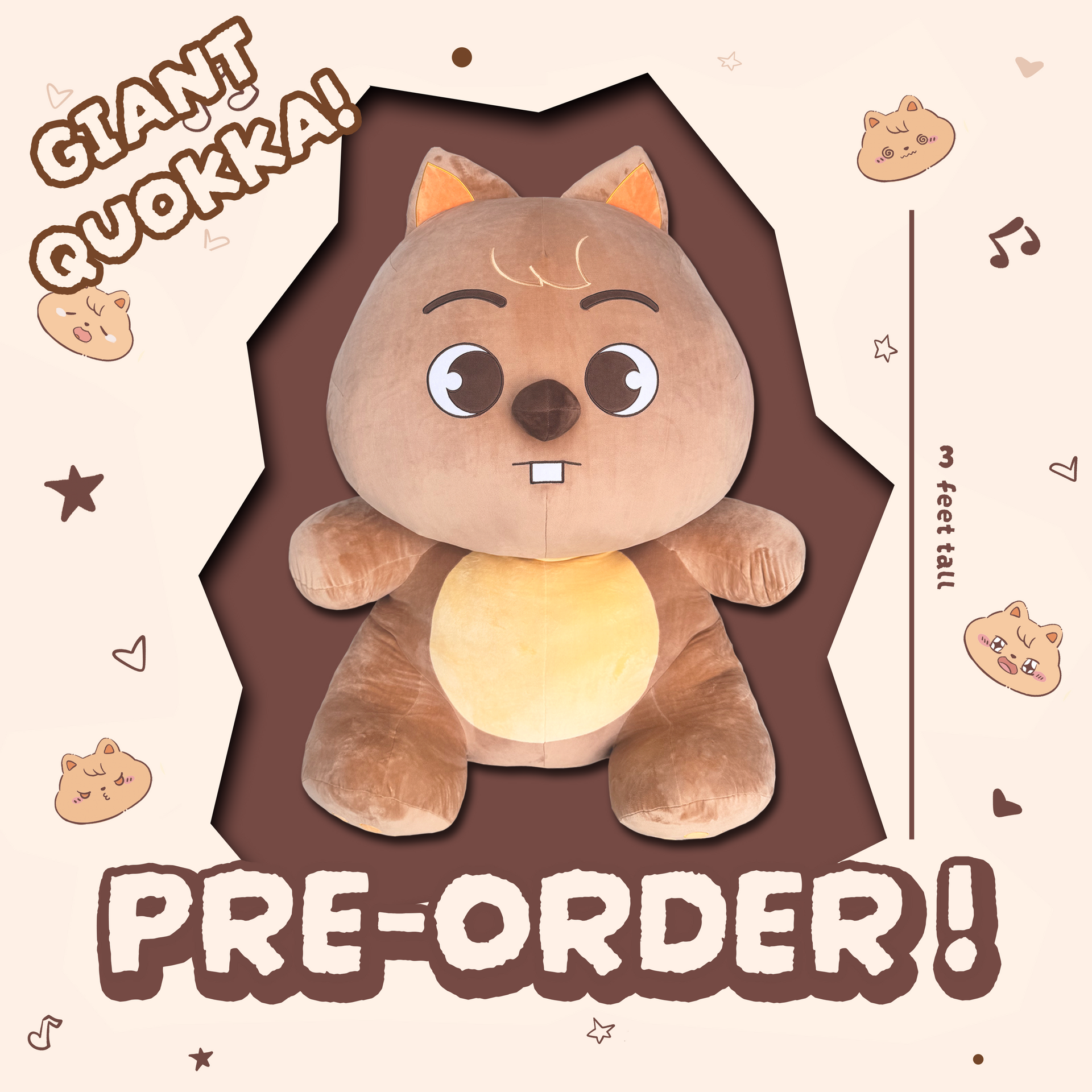 GIANT HAN QUOKKA PLUSH 3 FT (1M) TALL – Mandu Deco