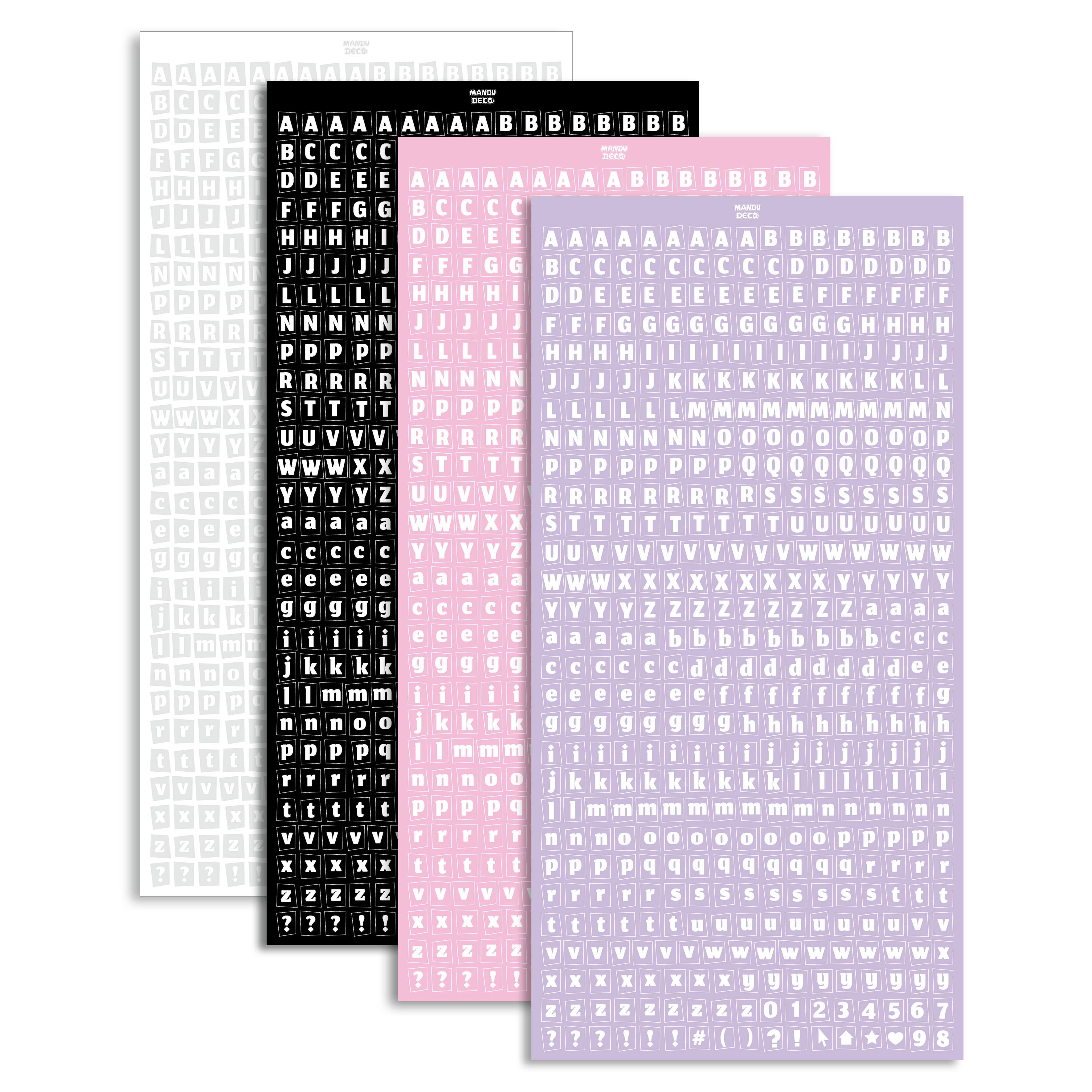 TWO WAY LETTER STICKERS – Mandu Deco