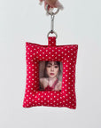 RED POLKA DOT PUFF PHOTOCARD HOLDER