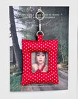 RED POLKA DOT PUFF PHOTOCARD HOLDER