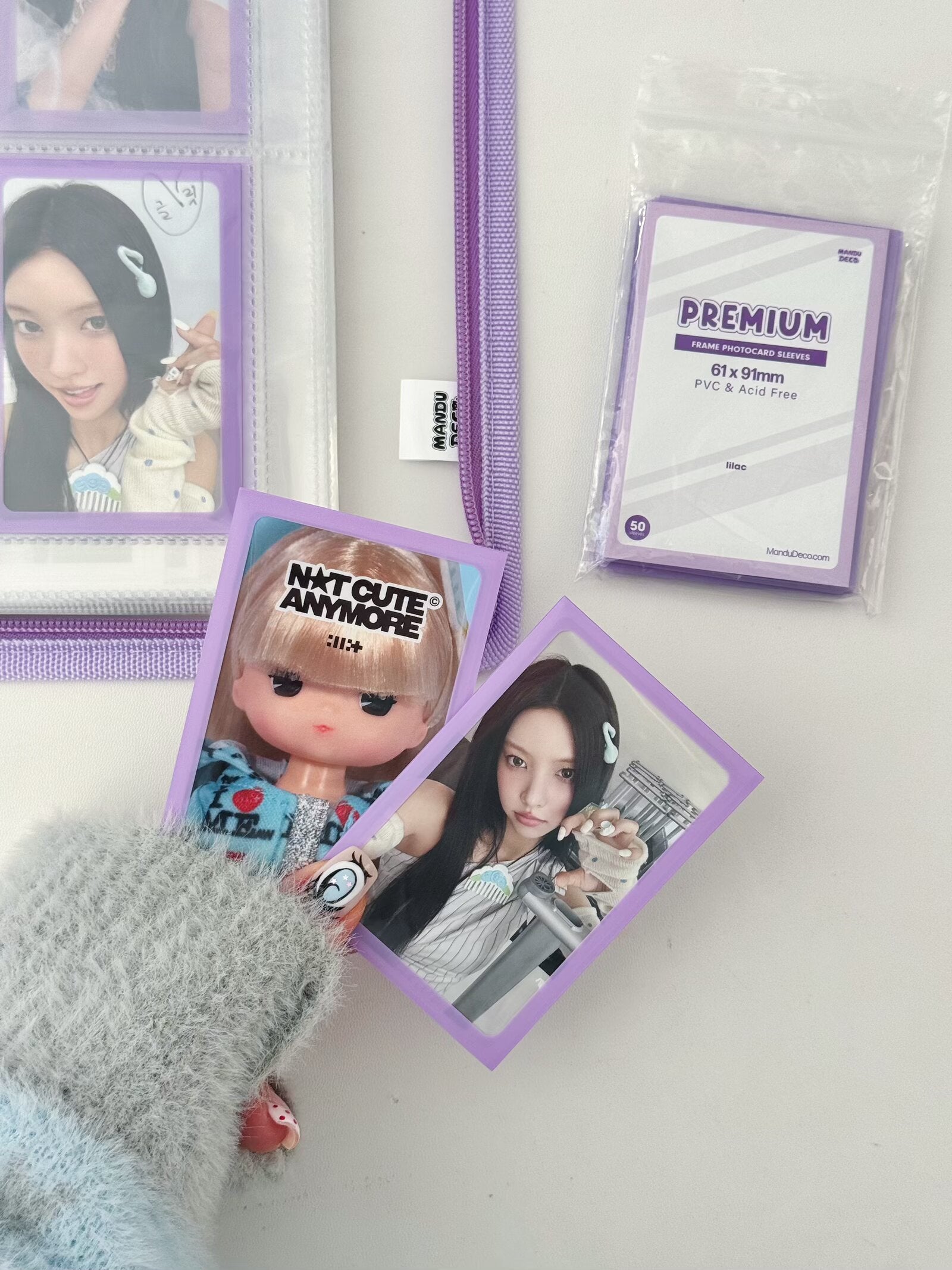 Premium Lilac Frame Photocard Sleeves 61x91mm | Double Sleeve | 50 Pack Premium Lilac Frame Photocard Sleeves 61x91mm | Double Sleeve | 50 Pack
