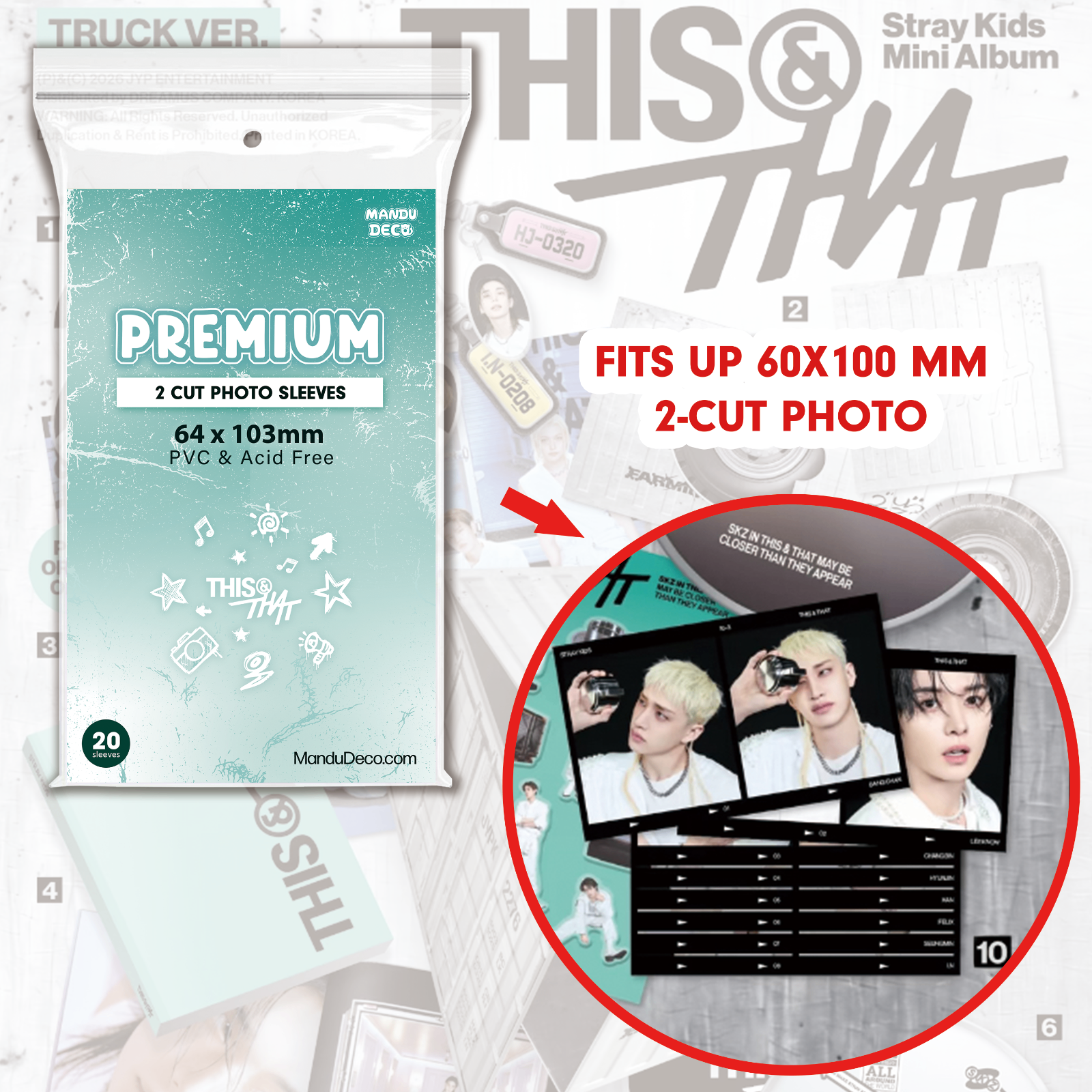 LIMITED EDITION: PREMIUM 2 CUT PHOTO SLEEVES (64X103MM)