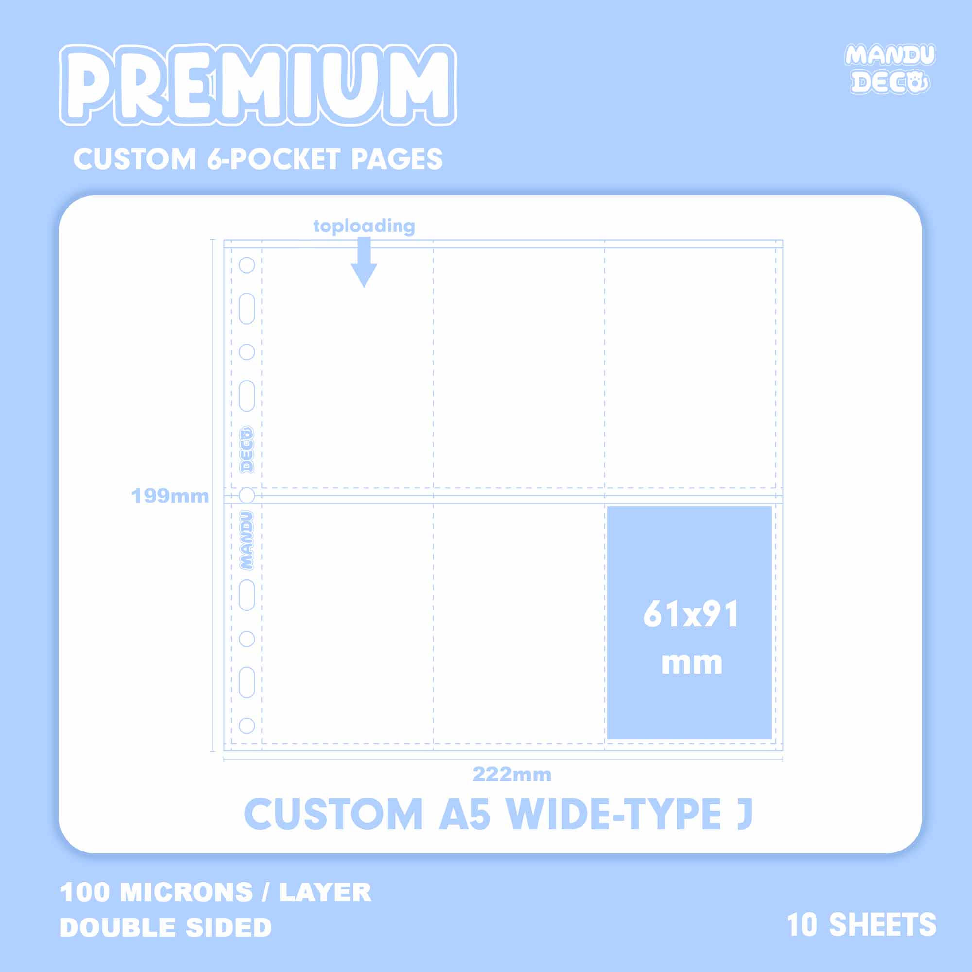 A5 WIDE POCKET PAGES
