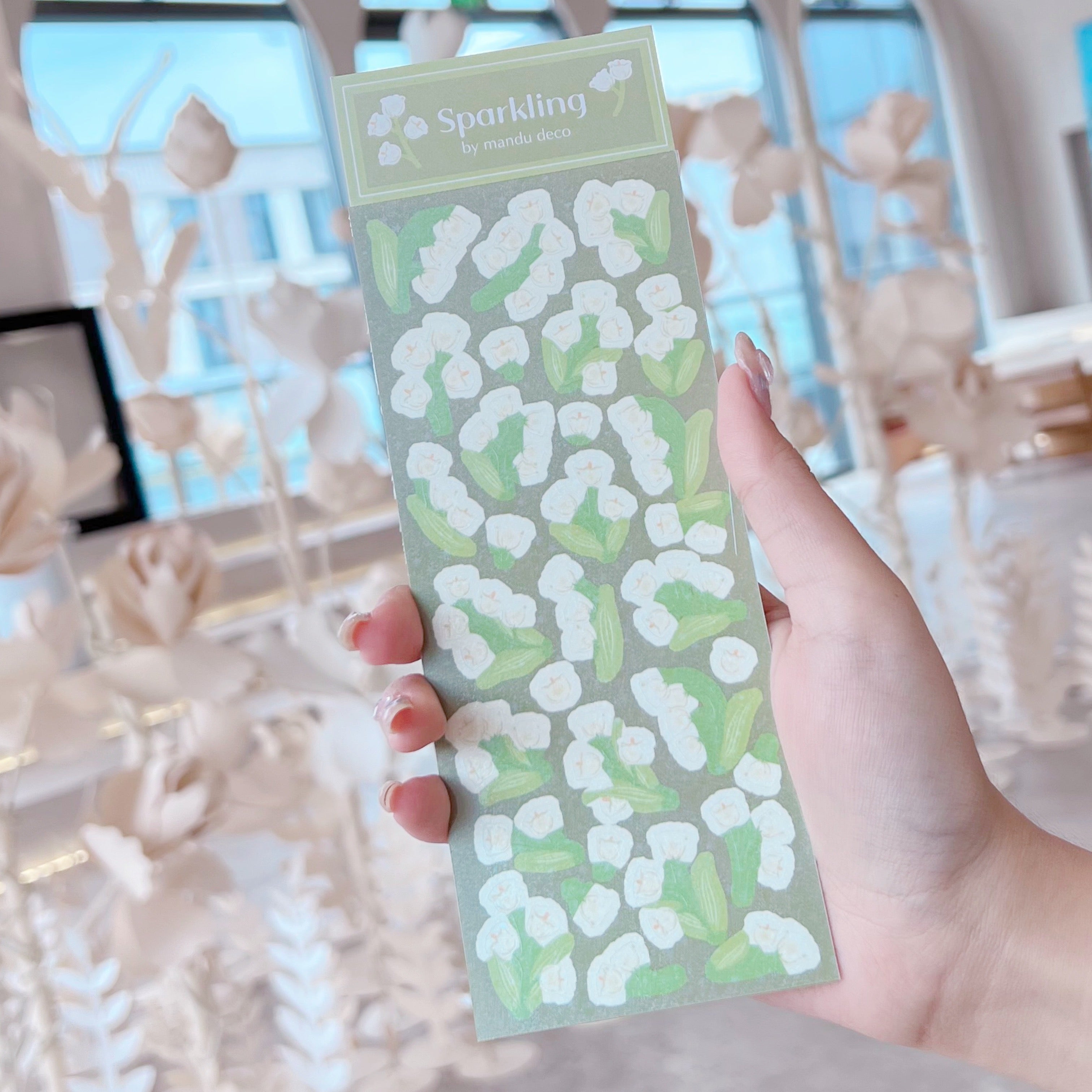 SPARKLING LILY OF THE VALLEY STICKERS