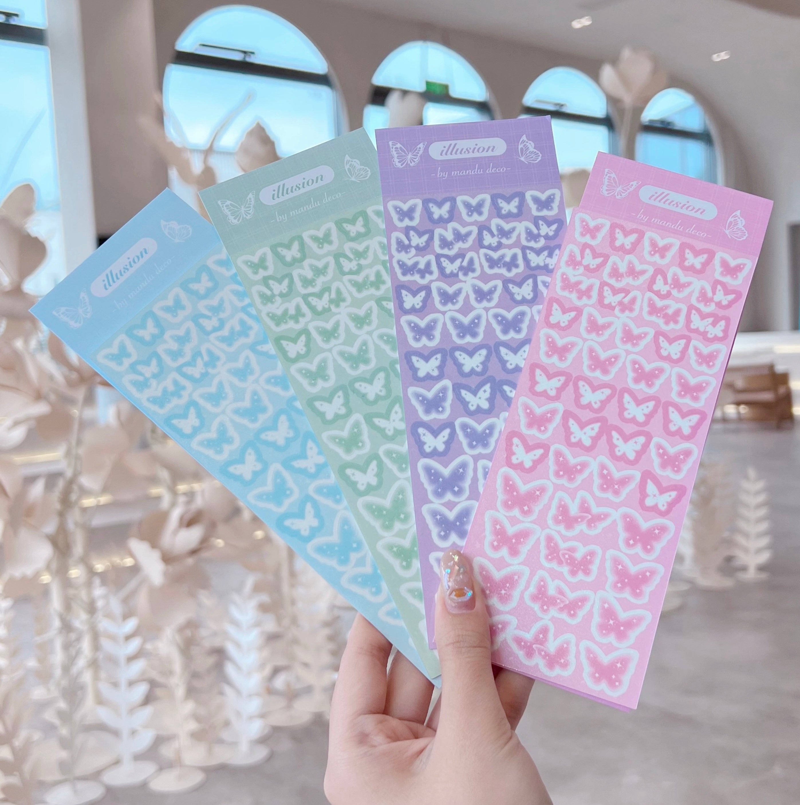 ILLUSION BUTTERFLY STICKERS